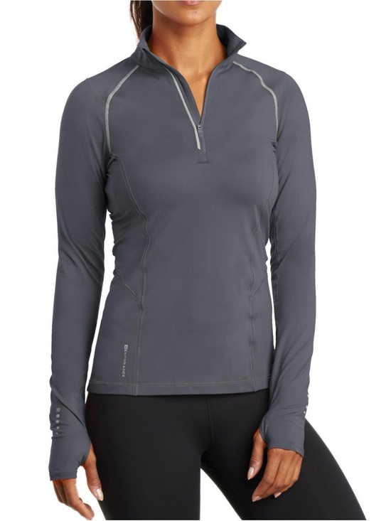OGIO Tops - OGIO Charcoal Gray Long-Sleeve Half-Zip Performance Top XS EUC